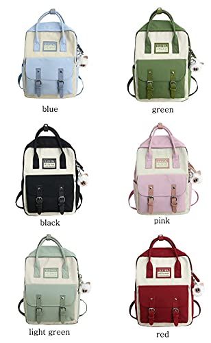 Aesthetic Kawaii Backpack for School (light green)