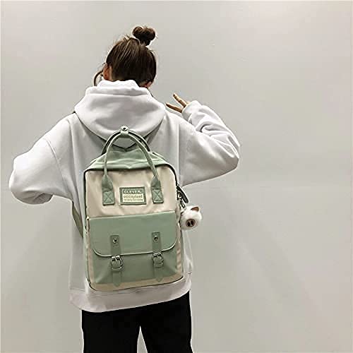 Aesthetic Kawaii Backpack for School (light green)