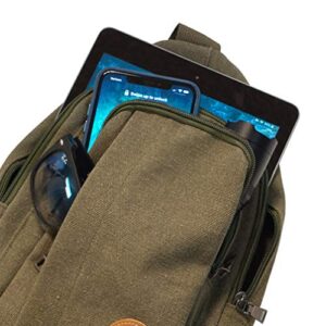 Nupouch Tahoe Day Pack Sling, Backpack, Travel Pack, Hiking Pack, Army Green