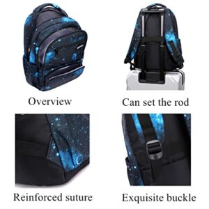 EKUIZAI Lattice Starry Geometric Print Backpack Elementary School Daypack Middle School Students Knapsack Primary Kids Schoolbag