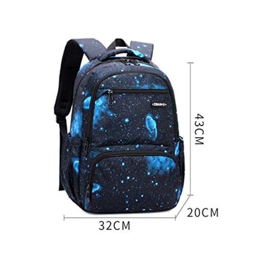 EKUIZAI Lattice Starry Geometric Print Backpack Elementary School Daypack Middle School Students Knapsack Primary Kids Schoolbag