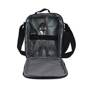 School Backpack Set Lunch Bags Pencil Case Cool Black Cat Print Bookbags 3 Pcs Set for for Kids/ Girls
