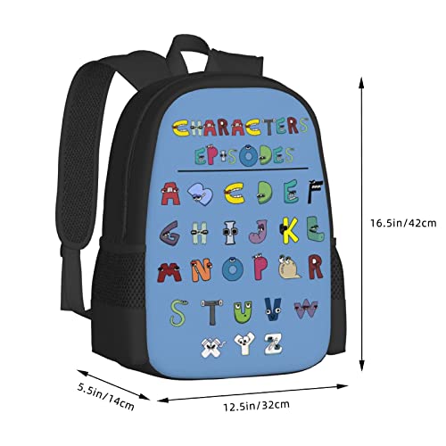 Backpack for School Cartoon Bookbag 3D Double-Side Large Capacity Lightweight Travel Casual Daypack