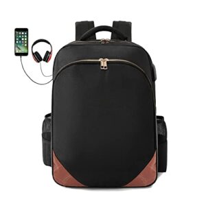 travel backpack bag for barbers and hairstylist; organizer case for clippers and supplies travel bag for barbers tools with usb port with pu