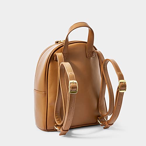 KATIE LOXTON Isla Womens Medium Zippered Top Handle Backpack Tan