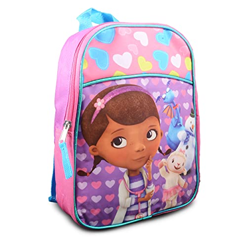 Disney Bundle Doc McStuffins Mini Backpack ~ 5 Pc Bundle With 11 inch Doc McStuffins,Toddlers, Kids With Snowflake Stampers, Coloring Book, And More doc mcstuffins girls school supplies preschool