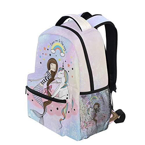 Wamika Mermaid Dab Unicorn Kids Backpack School Bookbags Girls Boys