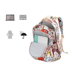 Cute School Backpack Kawaii Cat Print Bookbag Shoulder Bag for Teenagers Youth Rucksack Student Casual Daypack