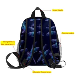 ZGONOHYE Girls Cute Mini Backpack Blue Dragonfly Small Backpack School Bag Lightweight Preschool Backpacks Fashion Backpack Purse for Women Travel Bag Daypack for Girls Boys