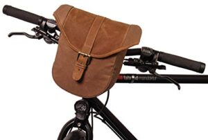 gusti bag leather-félicia b. adapter handlebar bag shoulder bag satchel cross body bag bike bag incl. klickfix plate leather bag brown leather