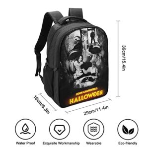 Fashion 16 Inch Backpack Halloween Michael Myers Rucksack Daypack Backpacks Bookbag Bag Daypack for Boys Girls