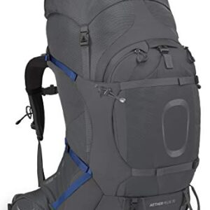 Osprey Aether Plus 70 Men's Backpacking Backpack Eclipse Grey, Large/X-Large