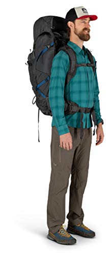 Osprey Aether Plus 70 Men's Backpacking Backpack Eclipse Grey, Large/X-Large