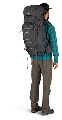 Osprey Aether Plus 70 Men's Backpacking Backpack Eclipse Grey, Large/X-Large