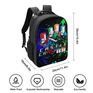 16 Inch 2 Compartment Backpack Castle_Knights_Crashers Castle_Knights_Crashers Castle_Knights_Crashers Unisex Adults Teenagers Children's Shoulders Bag Student Schoolbag