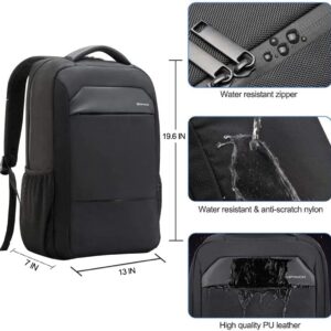 kopack Laptop Backpack,17 IN Waterproof Zipper Laptop Backpack for Men ,Business Computer Backpack With USB Port , Travel Backpack/College Backpack Black