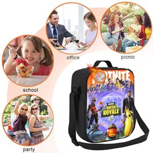 Ceosmch 3PCS Unisex Game Large Capacity Backpack Climbing Shoulder Bag Travel Lunch Bag Cartoon Stationery Bag Pencil Bag