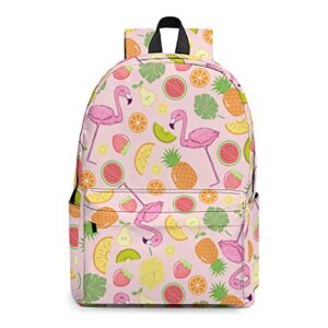 flamingos bookbag lightweight & adjustable classic bookbag travel bag for boys girls