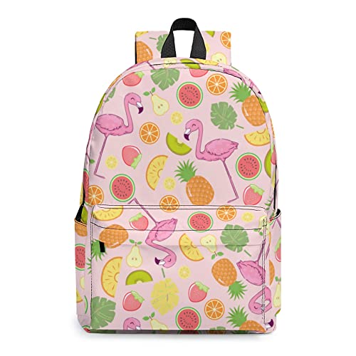 Flamingos Bookbag Lightweight & Adjustable Classic Bookbag Travel Bag for Boys Girls