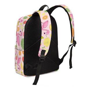 Flamingos Bookbag Lightweight & Adjustable Classic Bookbag Travel Bag for Boys Girls