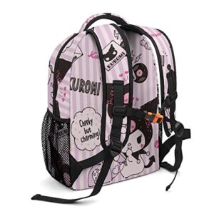 Zqiyhre Kawaii Ku-romi Backpack DIY Anime Small Laptop Backpack Travel Backpack for Teen