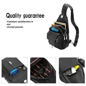 Leathario Men's leather Sling Bag Chest Bag Shoulder Bag Crossbody Casual Bag Pack Multipurpose