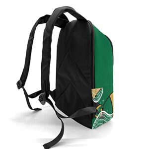 XOZOTY Printed Volleyball Dark Green Backpack for Sport Hiking Nylon Waterproof Bookbag