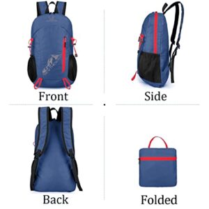 Hiking Backpack Ultralight Foldable Backpack Travel Camping Daypack Outdoor Sports Backpack Dark Blue