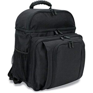 alta lightweight travel pack, 15″ laptop, water resistant backpack – black/black
