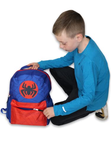 Marvel Spider-Man Spidey and Friends Boys Girls 16" School Backpack (One Size, Blue/Red)