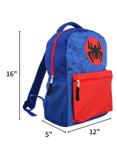 Marvel Spider-Man Spidey and Friends Boys Girls 16" School Backpack (One Size, Blue/Red)