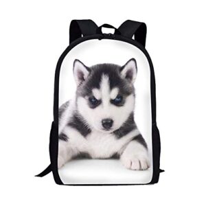 husky school backpacks dog printing for elementary students casual daypack