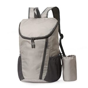 unisex foldable backpack portable backpack hiking travel backpack wear-resistant waterproof backpack outdoor sports backpack(grey)