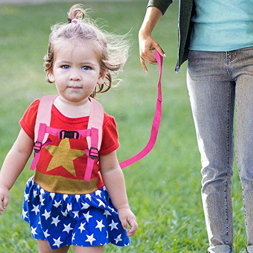 AGSDON Toddler Backpack with Leash, 9.5" Kids Butterfly Safety Leashes Removable Tether bookbag