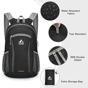 G4Free 16L Hiking Daypack, Lightweight Nylon Packable Backpack for Travel Camping Outdoor Men Women