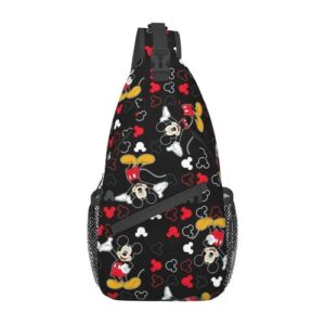 mouse sling bag crossbody backpack shoulder bag,lightweight one sling bags backpacks for men women chest crossbody