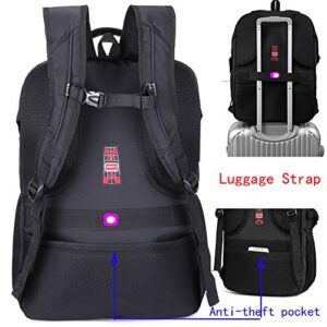 55L Travel Backpack with USB Charging Port TSA Friendly for Large Gaming Laptop 19.5 18 18.4 Inches Notebook Computer Bookbag for Men Students