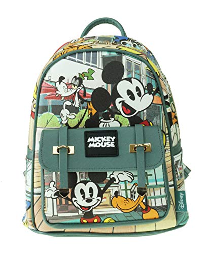 Mickey Mouse and Friends 11" Faux Leather Mini Backpack - A20520