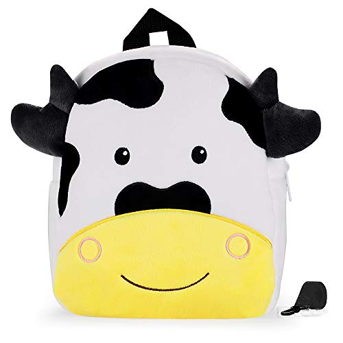 Cute Toddler Backpack Stuffed Cartoon Animal Mini Schoolbag For 1-5 Year Old Boys And Girls (Cow)