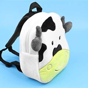 Cute Toddler Backpack Stuffed Cartoon Animal Mini Schoolbag For 1-5 Year Old Boys And Girls (Cow)