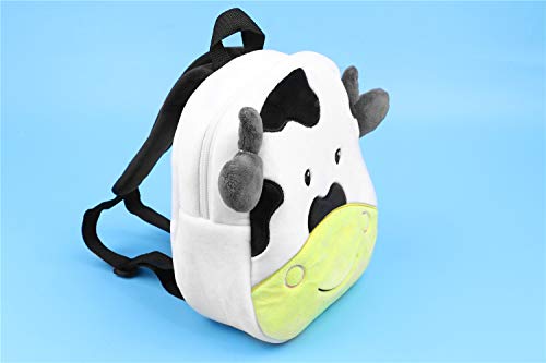 Cute Toddler Backpack Stuffed Cartoon Animal Mini Schoolbag For 1-5 Year Old Boys And Girls (Cow)