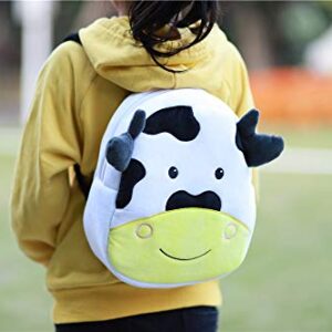 Cute Toddler Backpack Stuffed Cartoon Animal Mini Schoolbag For 1-5 Year Old Boys And Girls (Cow)