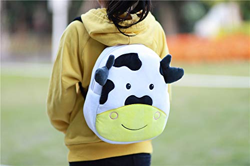 Cute Toddler Backpack Stuffed Cartoon Animal Mini Schoolbag For 1-5 Year Old Boys And Girls (Cow)