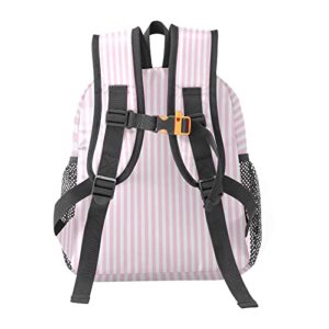 Grandkli Gymnastic Striped Pink Personalized Kids Toddler Backpack for Boys Girls ,Custom Mini School Backpack Bags Kindergarten, 10''(L) x 4''(W) x 12''(H)