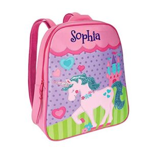 personalized unicorn princess backpack – back to school or travel tote book bag with custom name
