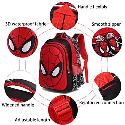 LYQXZH Toddler School Backpack 3D Comic Elementary Student Schoolbag Waterproof Lightweight Kids Bookbags for Boys Girls