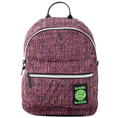 DIME BAGS Festy Bound Mini Hemp Backpack | Stylish Mini Backpack with Secret Pocket (Static Pink)