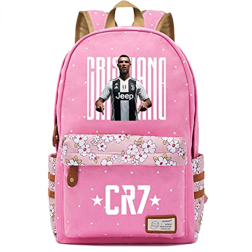 KBIKO-zxl Kids Kids Cristiano Ronaldo School Backpack-Casual Travel Backpack Lightweight School Bag for Students