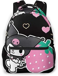 my mel_ody and kuromi backpack laptop travel backpacks durable waterproof for school college student