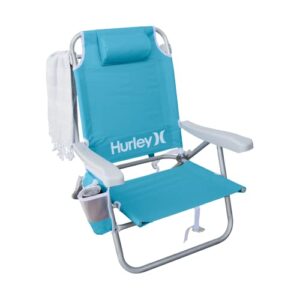 hurley deluxe backpack beach chair, one size, turquoise